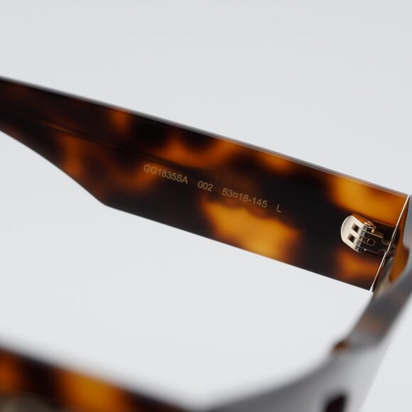 Gucci GG1835SA 002 Sunglasses Havana Square Frame, Brown Lenses main image 6